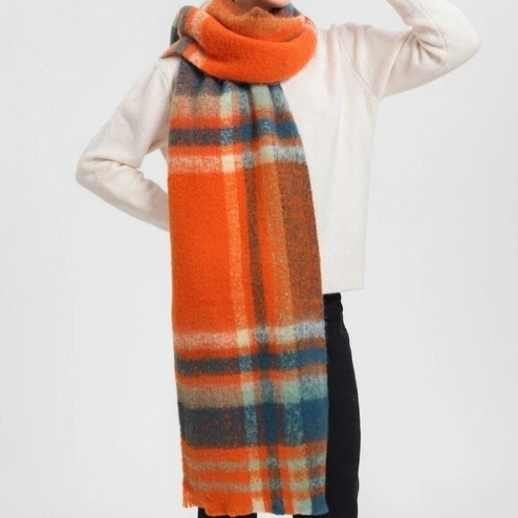 plaid print scarf fall fun pop of color - Picture 1 of 4